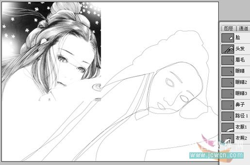 photoshop鼠繪漂亮的人物桃花淚