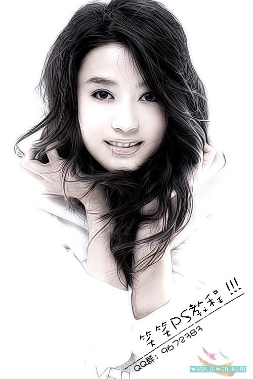 ps修圖:美女照片的磨皮和銳化