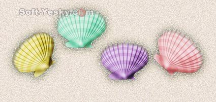 photoshop濾鏡實例:制作彩色小貝殼