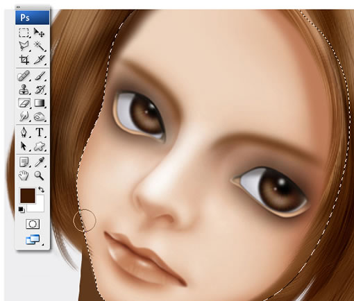 用photoshop鼠繪頭發詳細過程