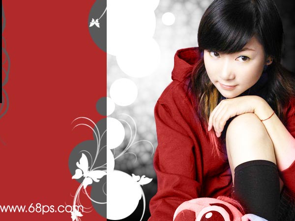 photoshop教程:紅衣mm照片制作_網頁設計webjx.com轉載