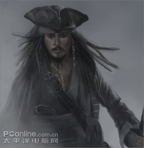 photoshop手繪《加勒比海盜3》杰克船長_網頁設計webjx.com網絡整理 photoshop手繪《加勒比海盜3》杰克船長_網頁設計webjx.com網絡整理