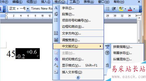 如何Word中插入公差？
