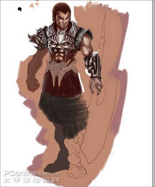 photoshop繪制網絡游戲男戰士 photoshop繪制網絡游戲男戰士