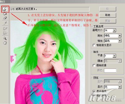 圖3 photoshop抽出濾鏡設置