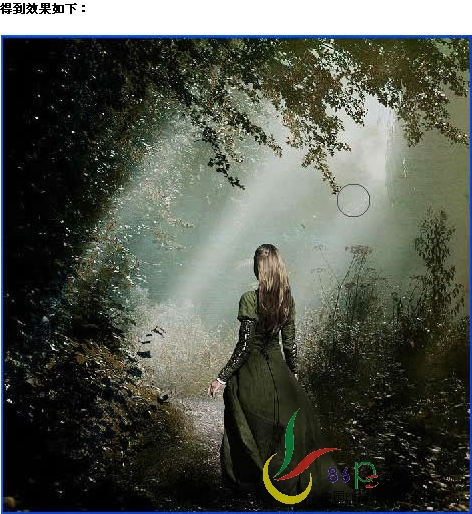 photoshop經(jīng)典合成：森林里的光照效果