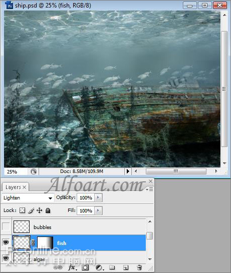 ps輕松制作魅力無限的水底場景