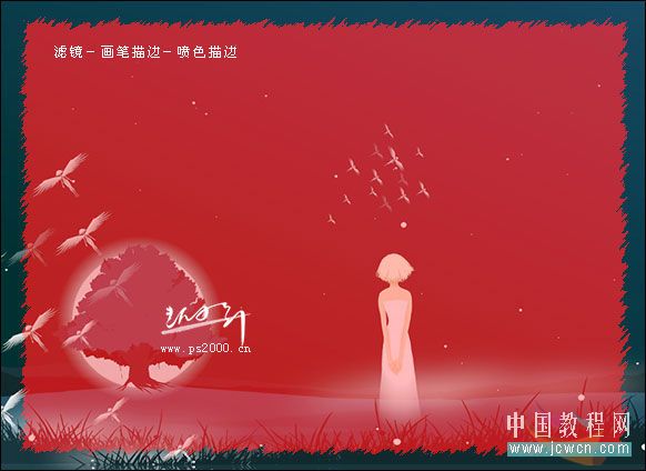 photoshop教程:制作個性蝴蝶邊框照片_webjx.com