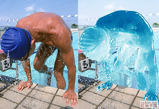利用photoshop巧妙將人物改成“水人”