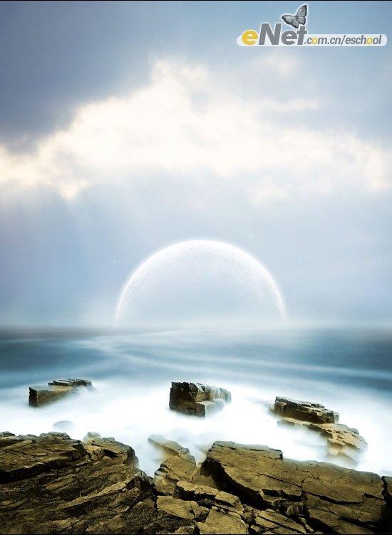 photoshop照片合成:夢幻海岸之光(5)