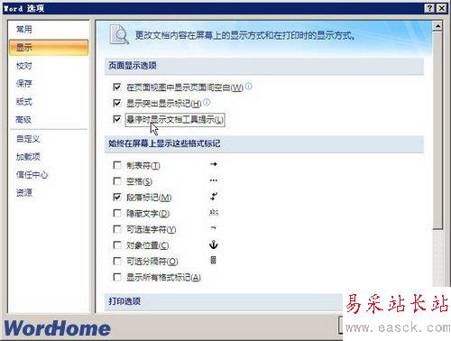 懸停時顯示文檔工具提示