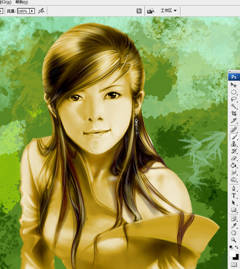 photoshop鼠繪教程:冷艷mm插畫webjx.com