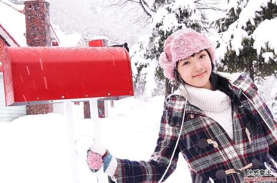 photoshop圖片合成：飄雪白色簽名特效