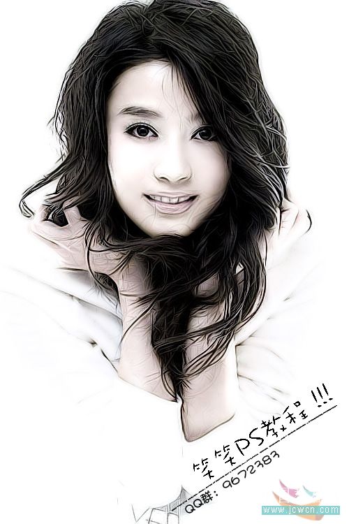 ps修圖:美女照片的磨皮和銳化