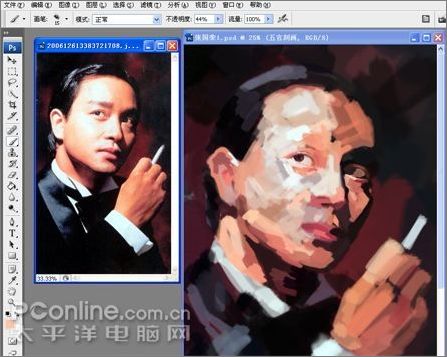 photoshop wacom繪制張國榮教程 photoshop wacom繪制張國榮教程
