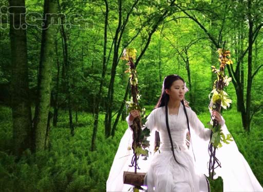 photoshop照片合成為美麗畫卷