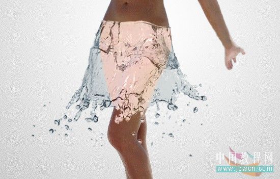 photoshop給泳裝美女穿上漂亮的水裙子