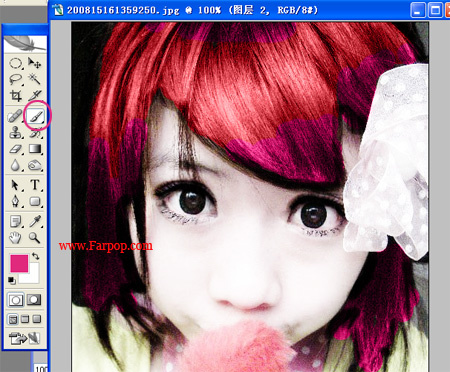 photoshop色彩鮮艷的染發(fā)非主流圖效