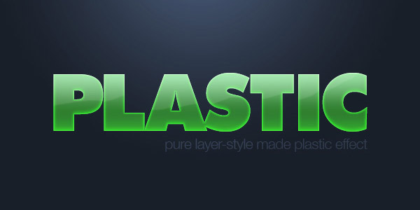 plastic text effect