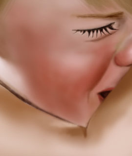 photoshop鼠繪哭泣的男孩過程