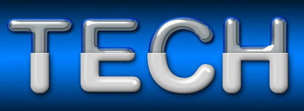 chrome and plastic text effect