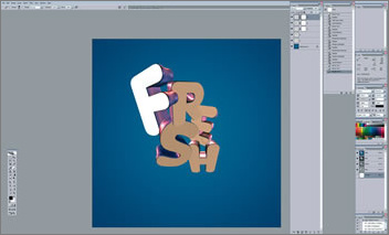 photoshop扭曲變換制作時尚3d特效字 photoshop扭曲變換制作時尚3d特效字
