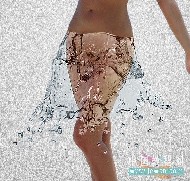 photoshop給泳裝美女穿上漂亮的水裙子