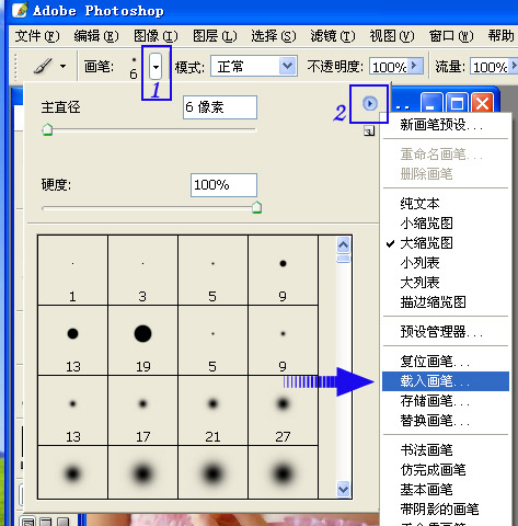 ps入門:如何使用網上下載的筆刷?_網頁設計webjx.com整理