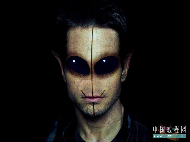 photoshop合成教程:恐怖的外星人