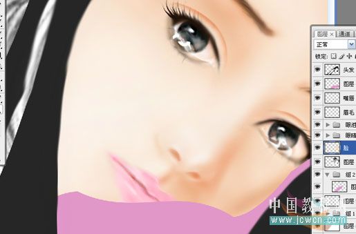 photoshop鼠繪漂亮的人物桃花淚