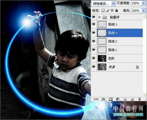 ps照片:小孩玩超能力電光能量球 ps照片:小孩玩超能力電光能量球