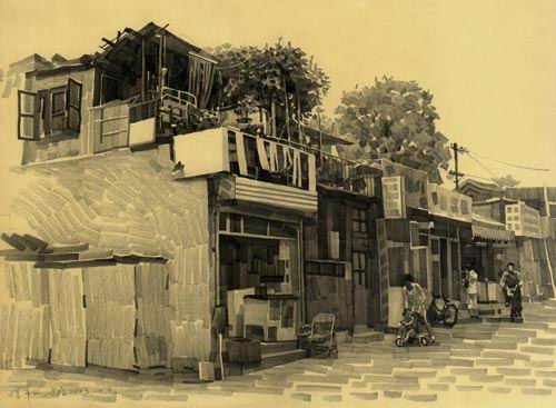留住胡同—精彩photoshop鉛筆畫欣賞_網(wǎng)頁設(shè)計www.webjx.com轉(zhuǎn)載