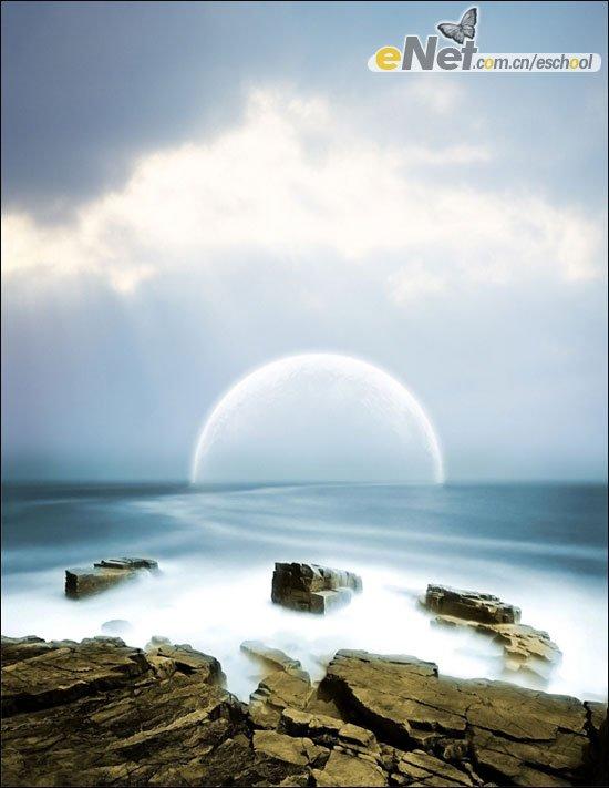 photoshop照片合成:夢幻海岸之光(4)