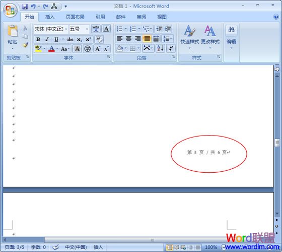 Word2007自定義設(shè)置頁碼樣式