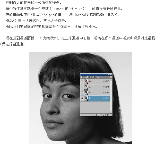 photoshop通道摳圖基礎實例教程