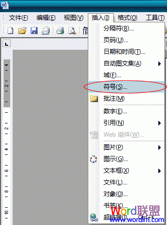 Word2003里插入特殊符號(hào)