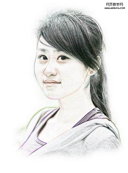 ps教程:mm數碼照片快速轉素描畫_www.webjx.com