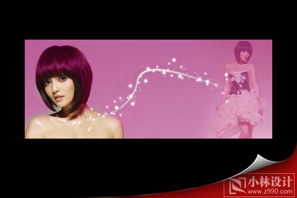 ps教程:制作美女照片亮線星光美好簽名_網(wǎng)頁設(shè)計(jì)