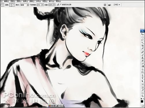 photoshop cs3 打造水墨風(fēng)格美女 photoshop cs3 打造水墨風(fēng)格美女
