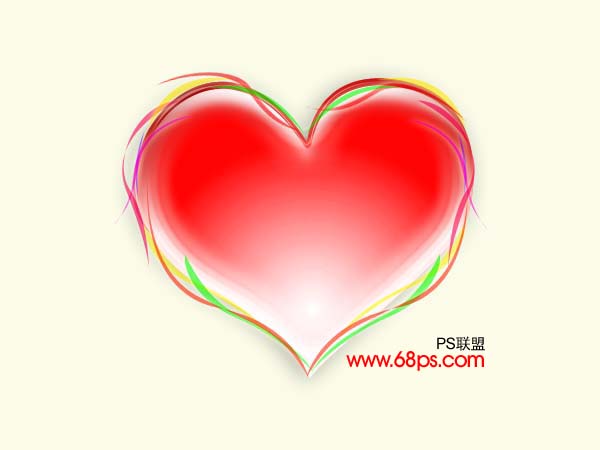 支持2008北京奧運 ps繪制奧運紅心圖案