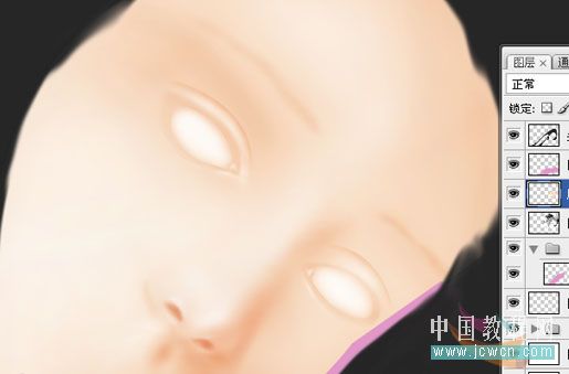 photoshop鼠繪漂亮的人物桃花淚