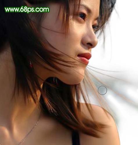 photoshop教程:美白和修復(fù)mm頭發(fā)