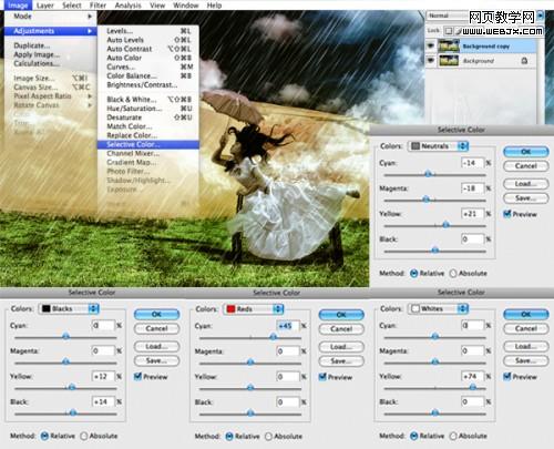 photoshop照片合成教程:暗調插畫效果_網頁設計