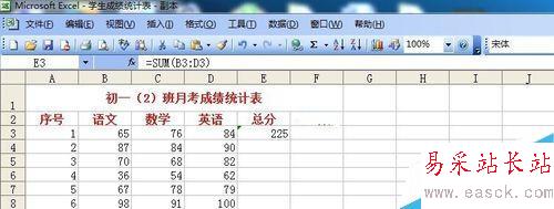 電子表格數據如何求和?RANK如何排名次?