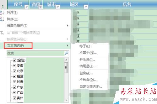 excel2013怎么進行文本篩選