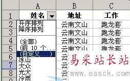 如何在excel中查找人名或按姓氏顯示
