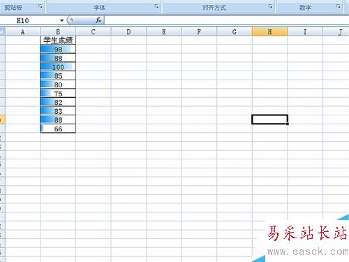 EXCEL表格中如何給數值添加色階和圖標集