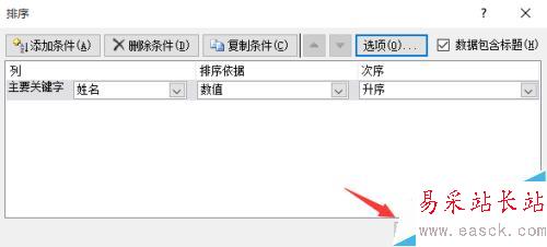 excel 2010教程之表格中的姓名按筆畫排序