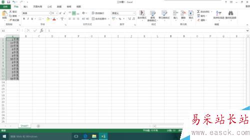 excel2013怎么給自定義的數(shù)列加單位