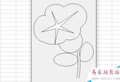 excel怎么畫喇叭花